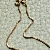 Italian vintage 18k gold box link necklace by Balestra - 17 inch length