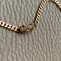 1968 Swedish Vintage Graduated curb necklace in 18k gold - 17.7 inch length