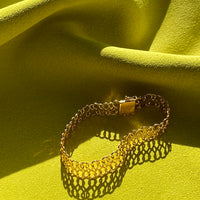 Unique! Figure 8 link bracelet in 18k gold - Swedish vintage 1977 - 7.9 inch length