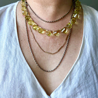 JUICY! Graduated Lemon Quartz and 14k gold necklace - 18 inch length