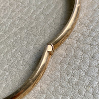 1950 Finnish Hinged Bangle with Botanical Flowers and Leaves Engraved Pattern 14k Yellow Gold - 6.8 inch interior