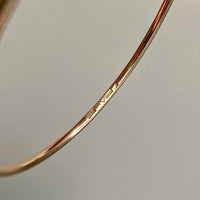 1955 Swedish Vintage 18k Gold Round Circular Solid Bangle - 7.9 inch interior circumference