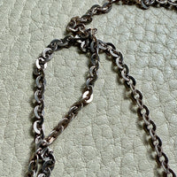 Midcentury era Silver Articulated Fish Pendant Necklace - 27.8 inch length