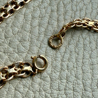 1960s era Graduated Star Link Necklace in 18k gold - 18 inch length