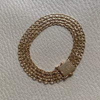 1968 Triple row star link bracelet in 18k gold - 7.25 inch length