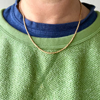 18k Gold Vintage Foxtail(!) Spiral Link chain necklace - 18.5 inch length