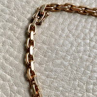 WHOA 45g Midcentury era biker link necklace! - solid 14k gold links- 16.5 inch length