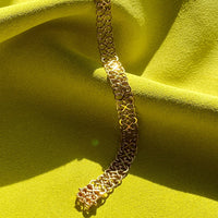 Unique! Figure 8 link bracelet in 18k gold - Swedish vintage 1977 - 7.9 inch length