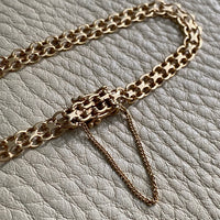 1962 Slender x-link bracelet in 18k gold - Vintage from Stockholm, Sweden - 7.5 inch length