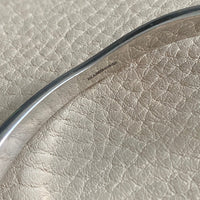 English vintage sterling silver wave form - hinged bangle - size 7