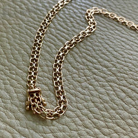 Swedish gold necklace - Graduated star link in solid 14k gold - 18.5 inch length
