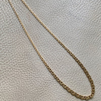 Early to Mid 20th Century era 18k gold Virola Link Necklace - Graduated width - 18.9 inch length