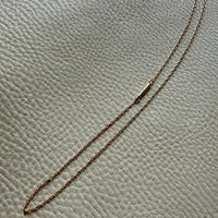 Antique Cable Link Necklace with Barrel Clasp - Solid 18k gold - 18.3 inch length