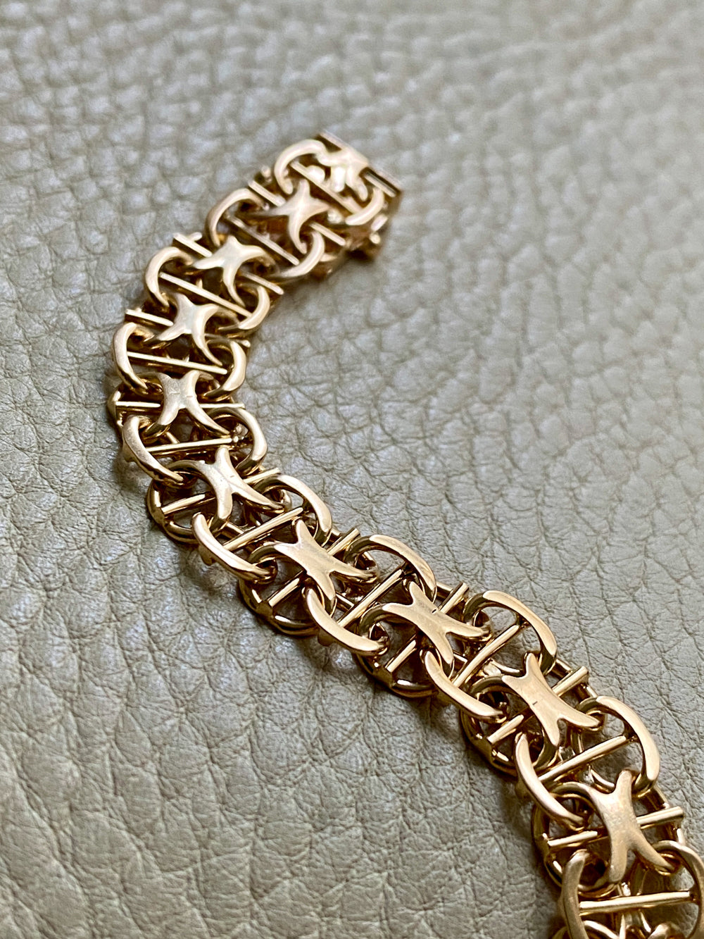 1963 Star link variation 18k gold bracelet - Vintage Swedish - 7.5 inch length
