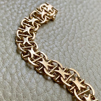 1963 Star link variation 18k gold bracelet - Vintage Swedish - 7.5 inch length