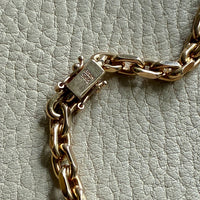 GOLD CHONK! 63g, 5mm width, Vintage Biker Link Necklace - Solid 14k gold- 23.7 inch length