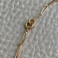Geometric tubular handmade gold bar link necklace - 18k gold - Swedish 1960s era