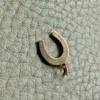 18k gold vintage charm or pendant - Lucky Horseshoe