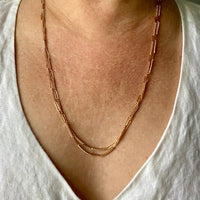 Swedish Antique Longuard Chain as Double Length Necklace in 18k gold - 21 inch length