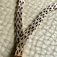 Exquisite 14k gold Wishbone link necklace by Jens Poul Asby - 16.2 inch length