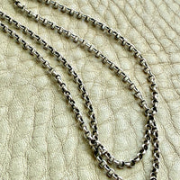Antique Double Rolo Link Necklace with Barrel Clasp - 18.8 inch length