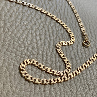 Vintage 18k gold pressed curb link necklace - 18.5 inch length