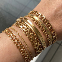 1970 Single row x-link bracelet in 18k gold - Vintage from Köping, Sweden