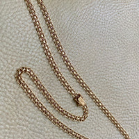 Long 18k gold vintage necklace - Slinky x-link by Tore Clareus - 24 inch length