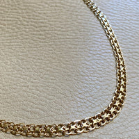 1973 Graduated width x link necklace in 18k gold - 18.5 inch length