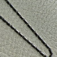 Early 1900s Antique PLATINUM Link Longuard Chain Necklace with Dog Clip - 31-62 inch length
