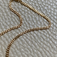 1954 Swedish Vintage 18k gold pressed curb link necklace - 18.7 inch length