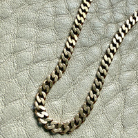 Vintage Swedish Pressed Curb Chain Necklace 18k Gold - 19.4 inch length