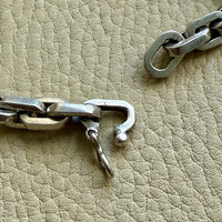 UNIQUE Chunky Sterling Silver Taxco Graduated Link Necklace - 22.9 inch length