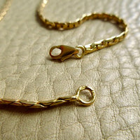 Vintage French Virola Link Chain Necklace 18k Gold – 15.75 Inch length
