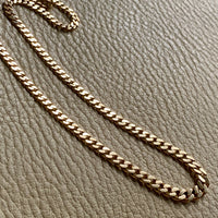 1968 Swedish Vintage Graduated curb necklace in 18k gold - 17.7 inch length