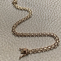 Vintage 18k gold slim x-link bracelet - 7.25 inch length