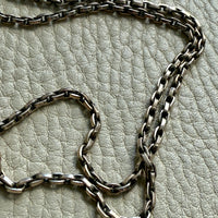 REDUCED! Antique Longuard Oval Belcher Chain in Pale Yellow 7k gold - 20 inch necklace length