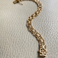 1961 X-link variation 18k gold bracelet - Vintage Swedish - 7 inch length