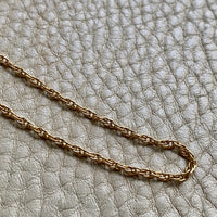 Vintage Spiral Link Chain Necklace in 18k Gold - 22.5 Inch Length