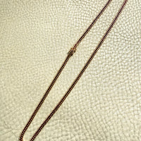 Signed Vintage Tight Curb Link Necklace 18k Gold – 18.5 Inch Length