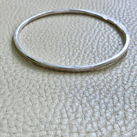 Hand Hammered Vintage Silver Bangle - Interior circumference 8.25 inches