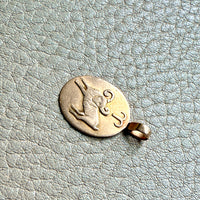 18k gold vintage pendant - Aries Ram Zodiac Medallion
