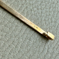 Dutch Vintage 1900s era Safety Pin Brooch in 14k gold - 2.1 inch