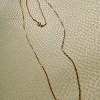 Danish Vintage 1.6mm Solid 14k Gold Biker Link Necklace – 24.75 Inch Length