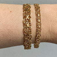 1963 Star link variation 18k gold bracelet - Vintage Swedish - 7.5 inch length