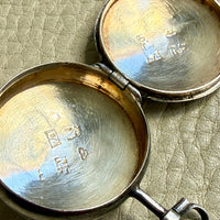 Antique Swedish Silver Round Locket / Pill Container Pendant – 1.6 Inch