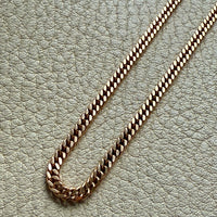 VERY FINE! 1970s era Balestra 18k gold special tight curb chain necklace - 20 inch length