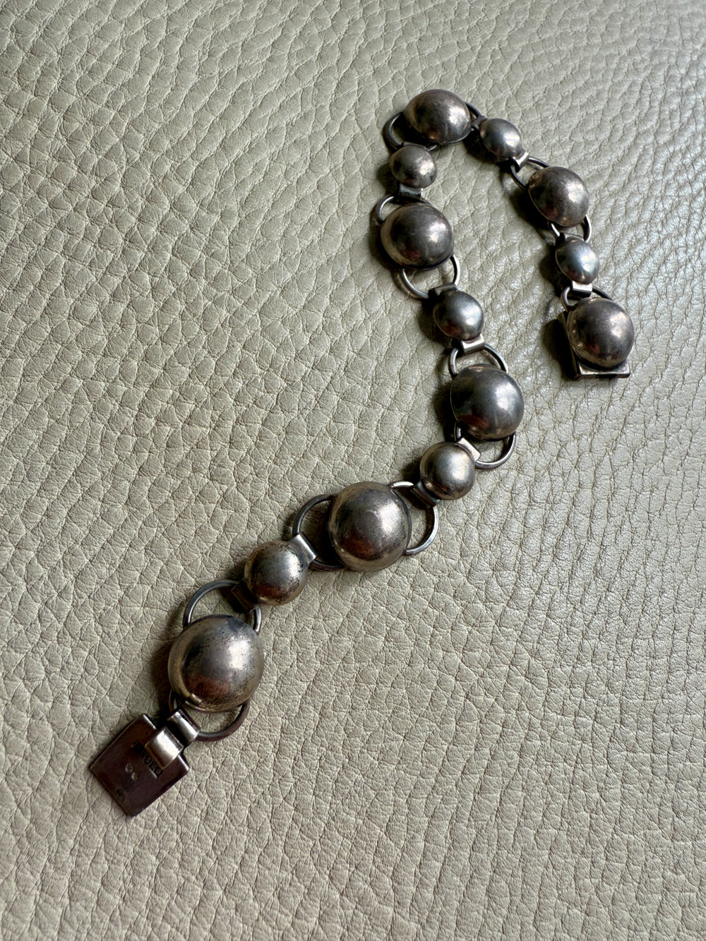 1960 Silver Bubble Link Bracelet by Pinco Forening - 7.3 inch length