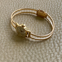Vintage Ladies Gubelin Watch in 18k gold with bracelet band by Rey Urban 1960 - 6.25 inch interior