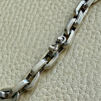 UNIQUE Chunky Sterling Silver Taxco Graduated Link Necklace - 22.9 inch length